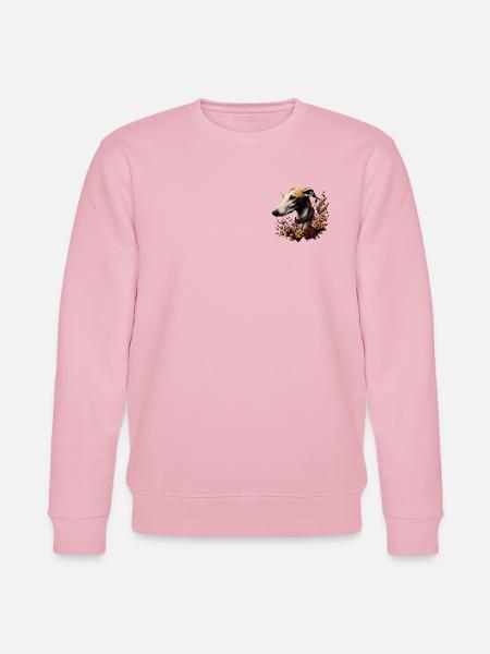 Greyhoundkopf Herbstrosenkranz - Stanley/Stella Unisex Bio-Sweatshirt CHANGER - Hellrosa
