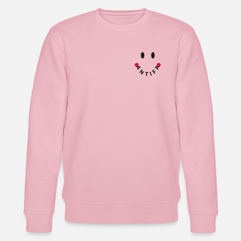 Friendly Antifa Original - Stanley/Stella Unisex Bio-Sweatshirt CHANGER  - Hellrosa