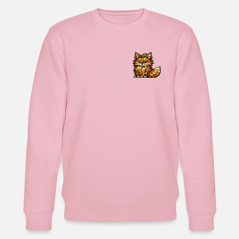 Orange Fox Kubismus-Version - Stanley/Stella Unisex Bio-Sweatshirt CHANGER  - Hellrosa