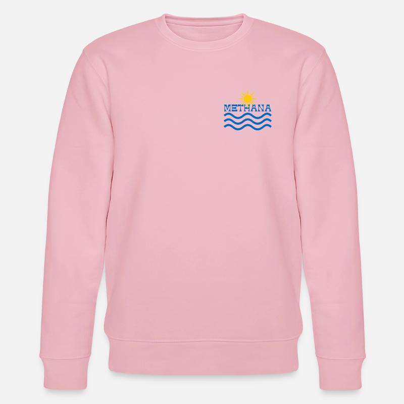Methana Sun Waves  - Stanley/Stella CHANGER Unisex Organic Sweatshirt - cotton pink