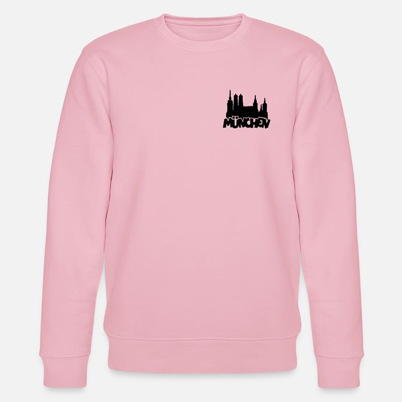 München Skyline - Stanley/Stella Unisex Bio-Sweatshirt CHANGER  - Hellrosa