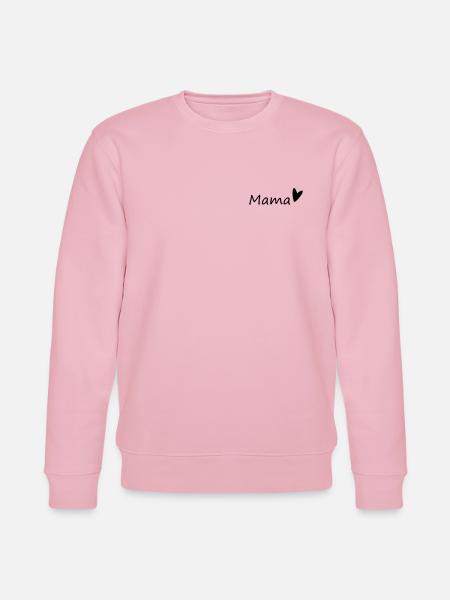 Mama-Schriftzug mit Herz - Stanley/Stella Unisex Bio-Sweatshirt CHANGER - Hellrosa