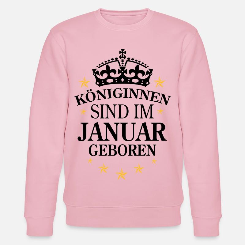 Königinnen Januar - Stanley/Stella Unisex Bio-Sweatshirt CHANGER  - Hellrosa