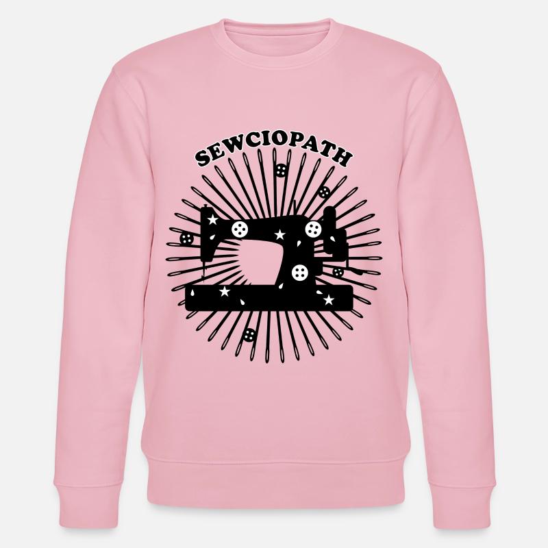 Sewciopath - Design noir - Sweat bio CHANGER Stanley/Stella Unisexe - rose pâle