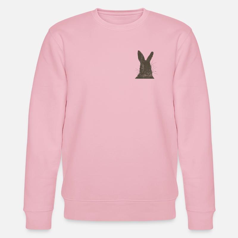 Hase Silhouette Erdfarben - Stanley/Stella Unisex Bio-Sweatshirt CHANGER  - Hellrosa