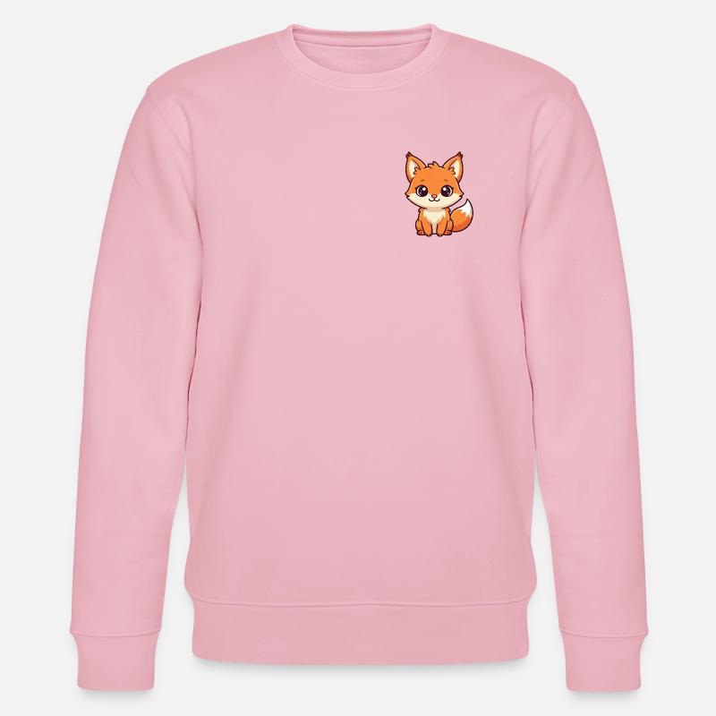 Kuschelfuchs Kawaii Illustration - Stanley/Stella Unisex Bio-Sweatshirt CHANGER - Hellrosa