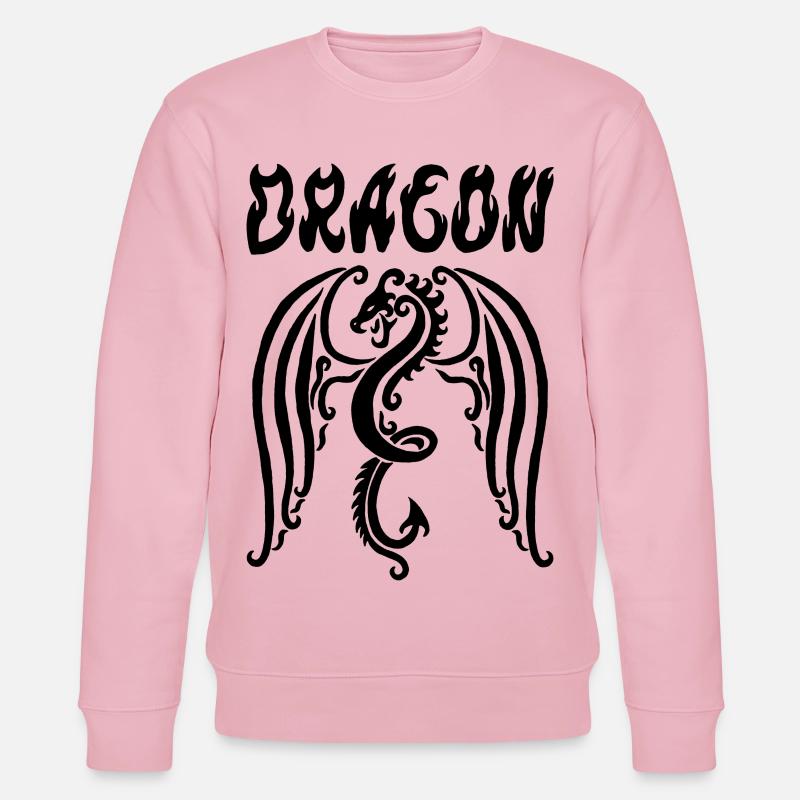 Schwarzer Drache - Stanley/Stella Unisex Bio-Sweatshirt CHANGER  - Hellrosa