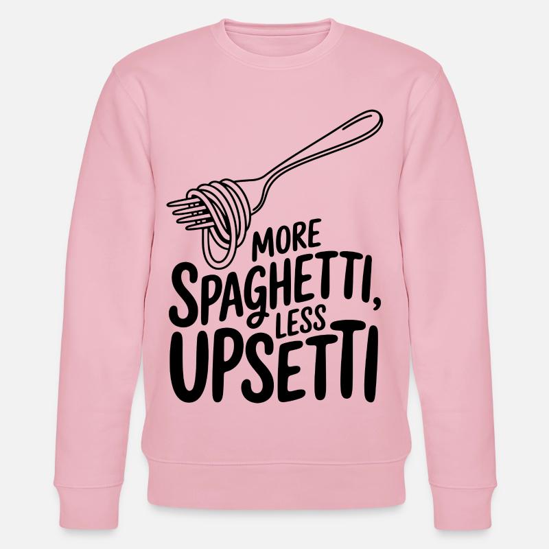 Moins d’Upsetti Plus de Spaghetti - Sweat bio CHANGER Stanley/Stella Unisexe - rose pâle