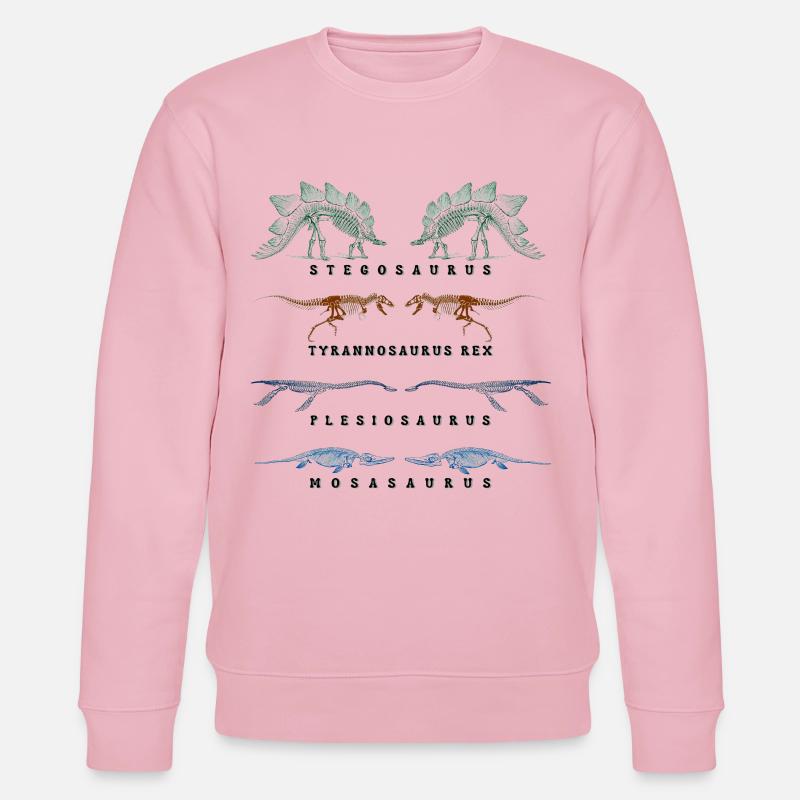Dinosaurier-Skelett - Stanley/Stella Unisex Bio-Sweatshirt CHANGER - Hellrosa