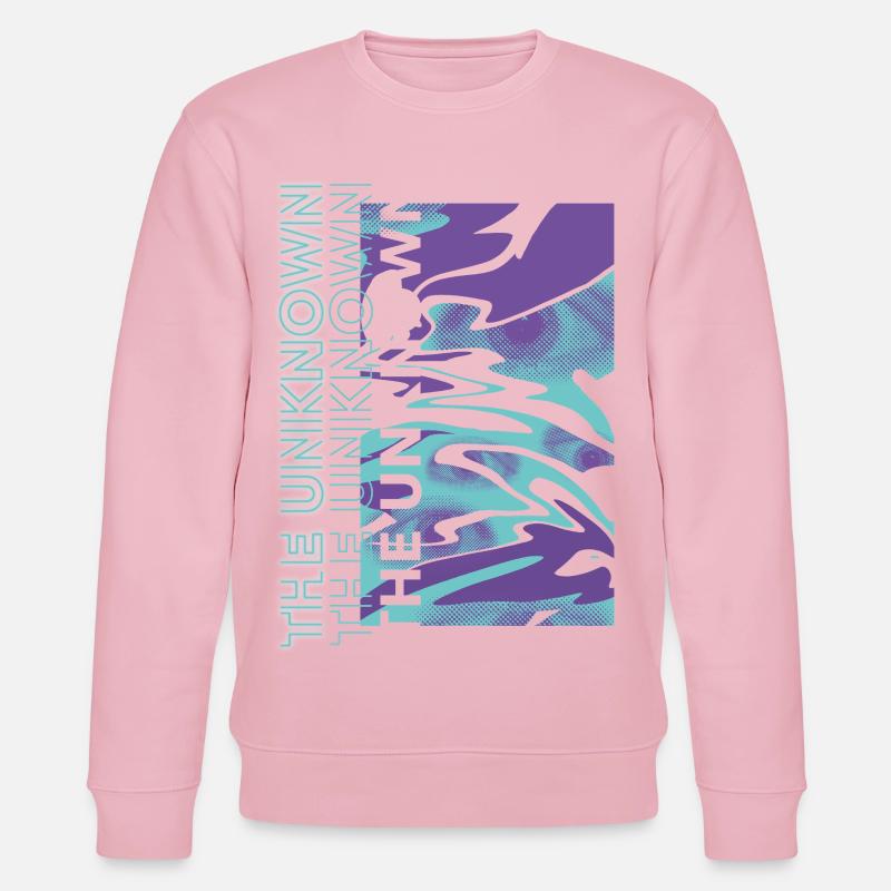 The Unknown – Digitale Verzerrung - Stanley/Stella Unisex Bio-Sweatshirt CHANGER  - Hellrosa