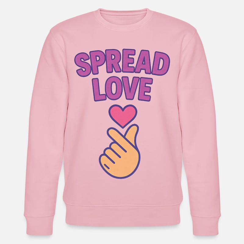 K-POP Liebe verbreiten: Herz-Hand-Geste - Stanley/Stella Unisex Bio-Sweatshirt CHANGER  - Hellrosa