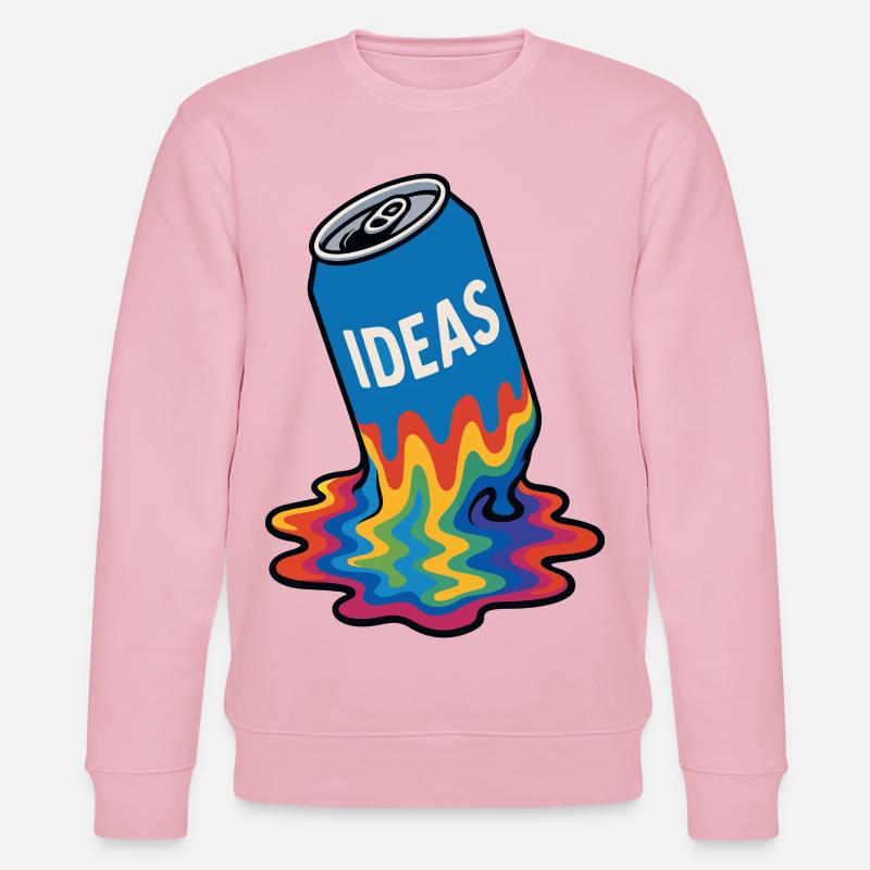 Ideas Melting Rainbow Can - Stanley/Stella CHANGER Unisex Organic Sweatshirt - cotton pink