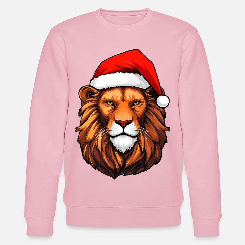 Löwe Weihnachtsmann - Stanley/Stella Unisex Bio-Sweatshirt CHANGER  - Hellrosa