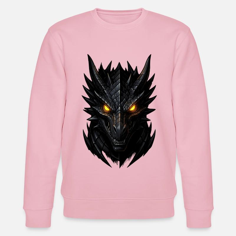 Dunkler Drachenkopf - Stanley/Stella Unisex Bio-Sweatshirt CHANGER  - Hellrosa