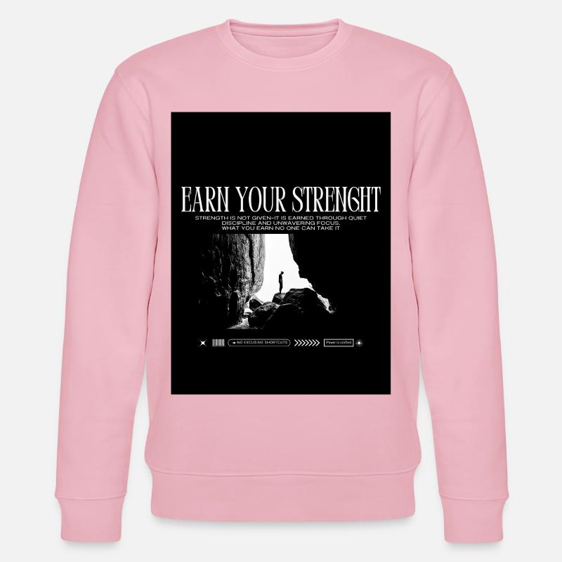 Black_White|Modern|Typographic|StreetwearTshirtpro - Stanley/Stella CHANGER Unisex Organic Sweatshirt - cotton pink