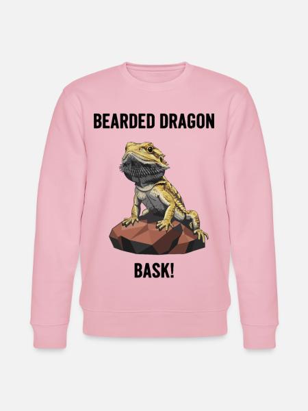 Agame Bearded Lizard Bask Bearded Dragon - Stanley/Stella CHANGER Unisex Organic Sweatshirt - cotton pink