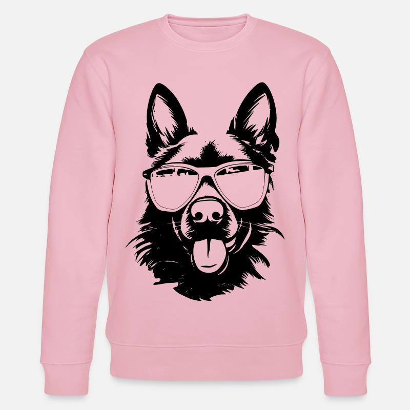 Cooler Schäferhund - Stanley/Stella Unisex Bio-Sweatshirt CHANGER  - Hellrosa