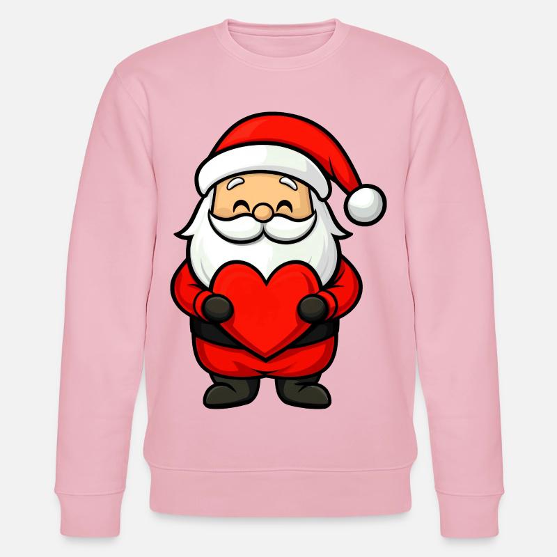 Weihnachtsmann mit Herz - Stanley/Stella Unisex Bio-Sweatshirt CHANGER  - Hellrosa