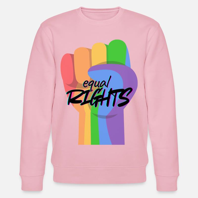 Regenbogenfaust Gleichberechtigung - Stanley/Stella Unisex Bio-Sweatshirt CHANGER  - Hellrosa