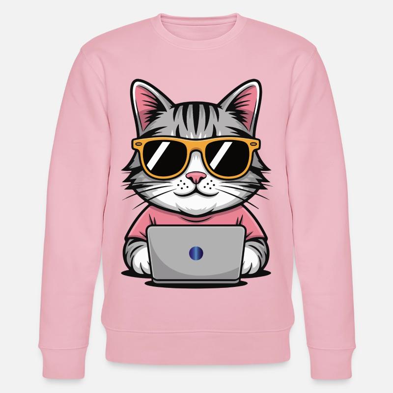 Cats_office - Stanley/Stella Unisex Bio-Sweatshirt CHANGER - Hellrosa