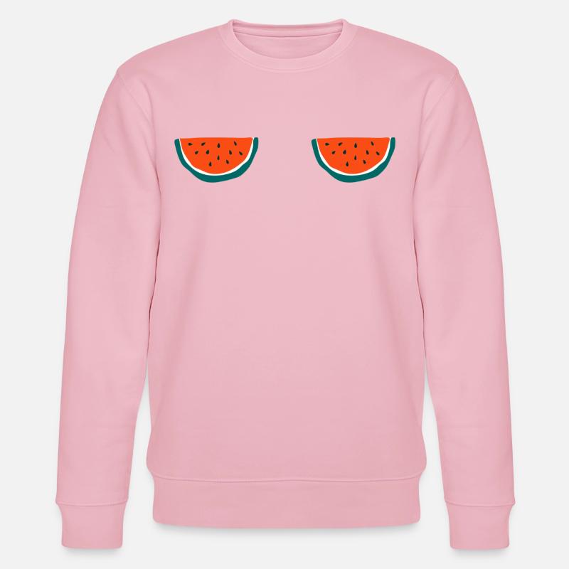 Wassermelonen-T-Shirt - Stanley/Stella Unisex Bio-Sweatshirt CHANGER - Hellrosa