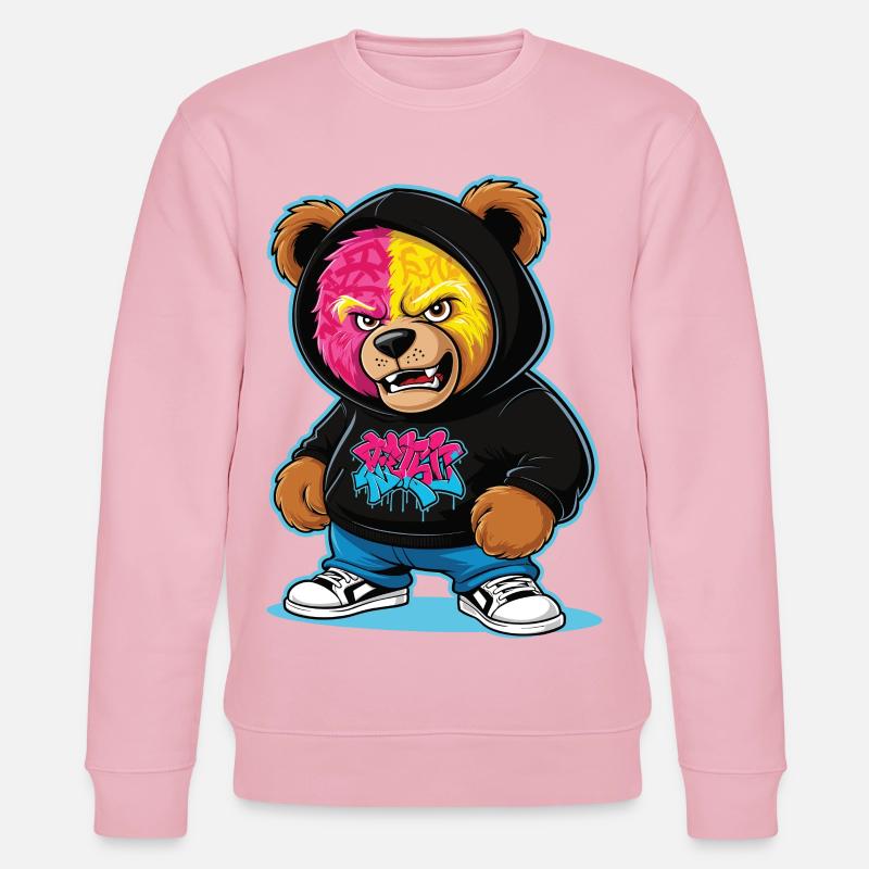 Grumpy Bear - Stanley/Stella CHANGER Unisex Organic Sweatshirt - cotton pink