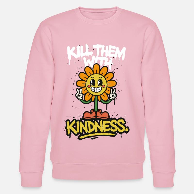 Tuez-les avec gentillesse – souriez simplement - Sweat bio CHANGER Stanley/Stella Unisexe - rose pâle