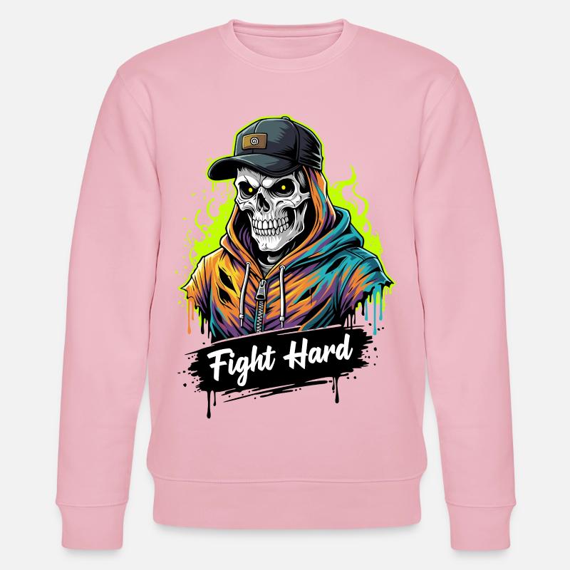 FIGHT HARD - Stanley/Stella CHANGER Unisex Organic Sweatshirt - cotton pink