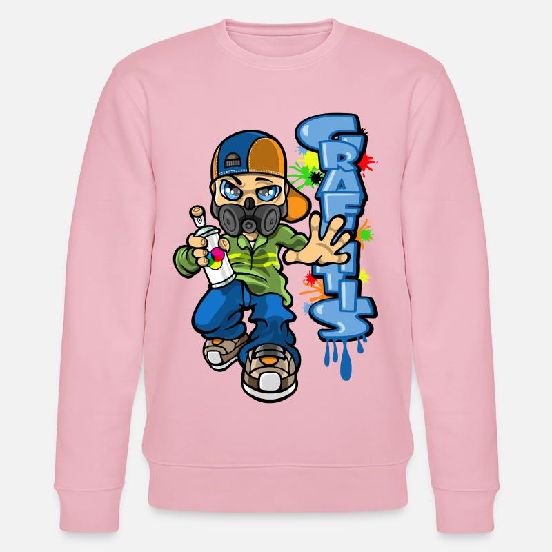 B-Boy und Graffiti - Stanley/Stella Unisex Bio-Sweatshirt CHANGER  - Hellrosa