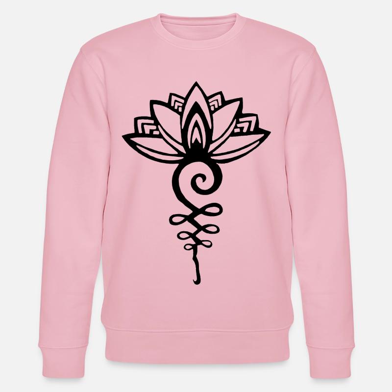 Ewiger schwarzer Lotus - Stanley/Stella Unisex Bio-Sweatshirt CHANGER  - Hellrosa