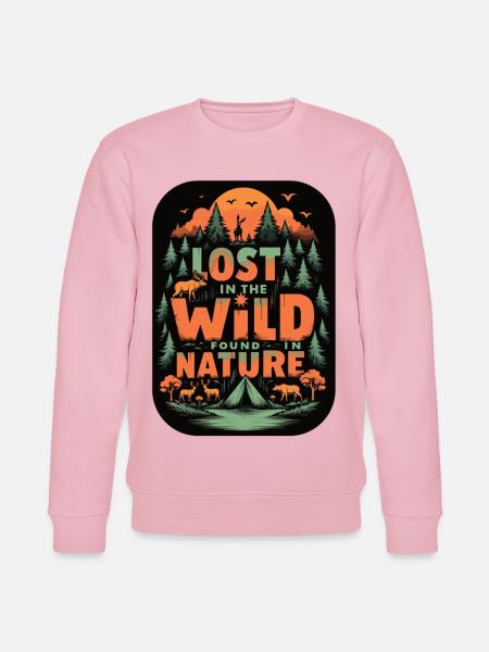 Camping dans la nature sauvage - Sweat bio CHANGER Stanley/Stella Unisexe - rose pâle