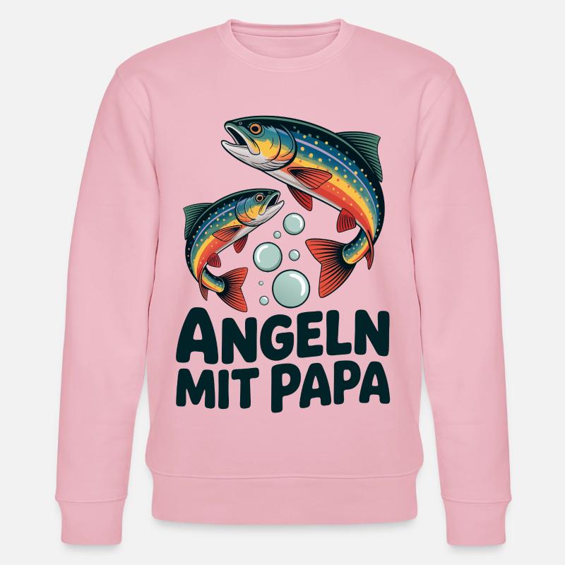 Pêcher avec papa - Sweat bio CHANGER Stanley/Stella Unisexe - rose pâle