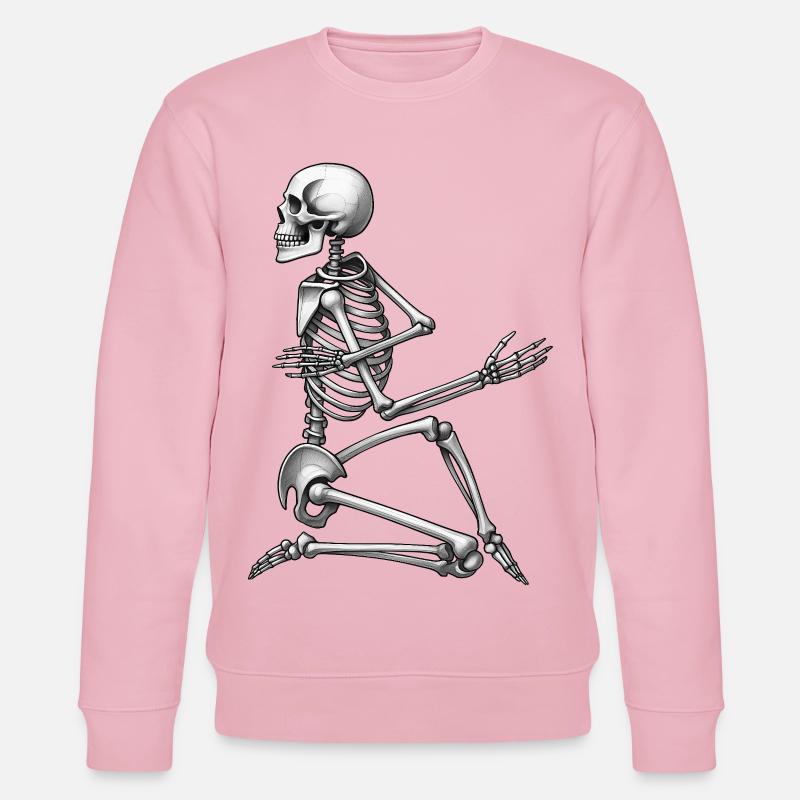 SKELETON DANCER - black & white - Sweat bio CHANGER Stanley/Stella Unisexe - rose pâle