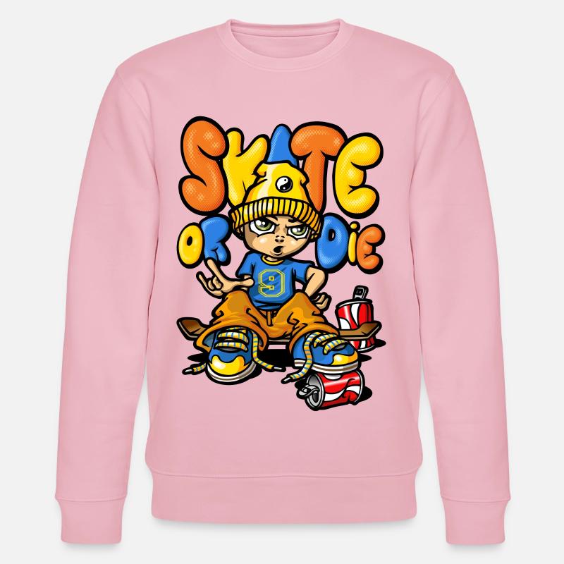 Skateboard and graffitis - Sweat bio CHANGER Stanley/Stella Unisexe - rose pâle