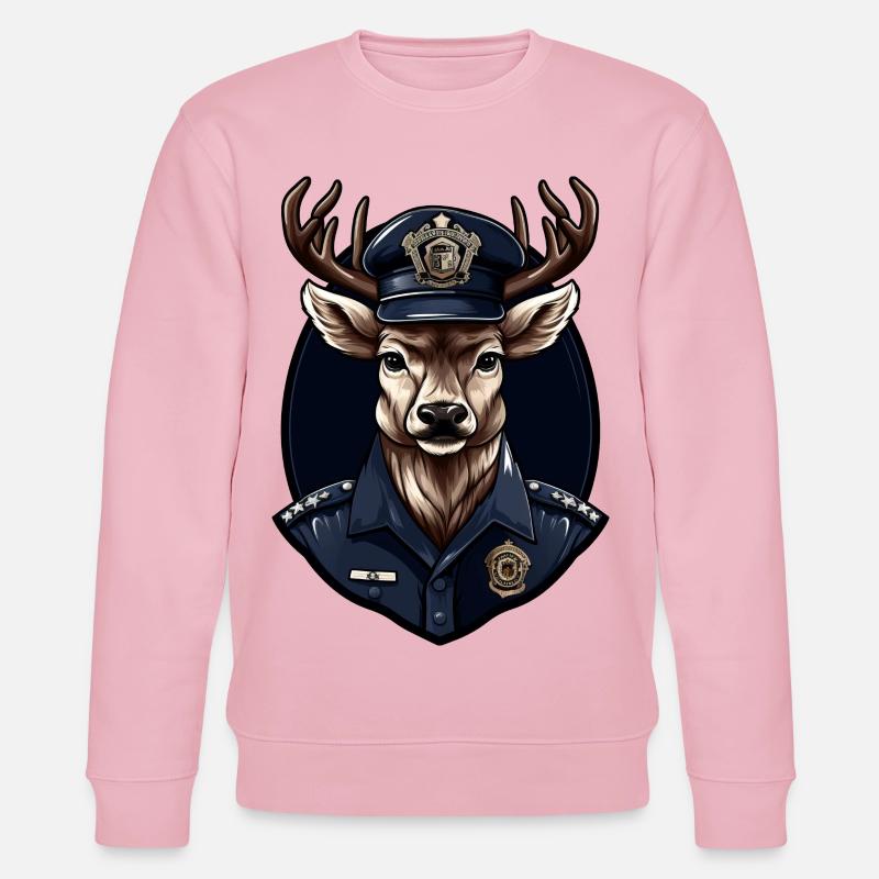 Hirsch Polizei - Stanley/Stella Unisex Bio-Sweatshirt CHANGER  - Hellrosa
