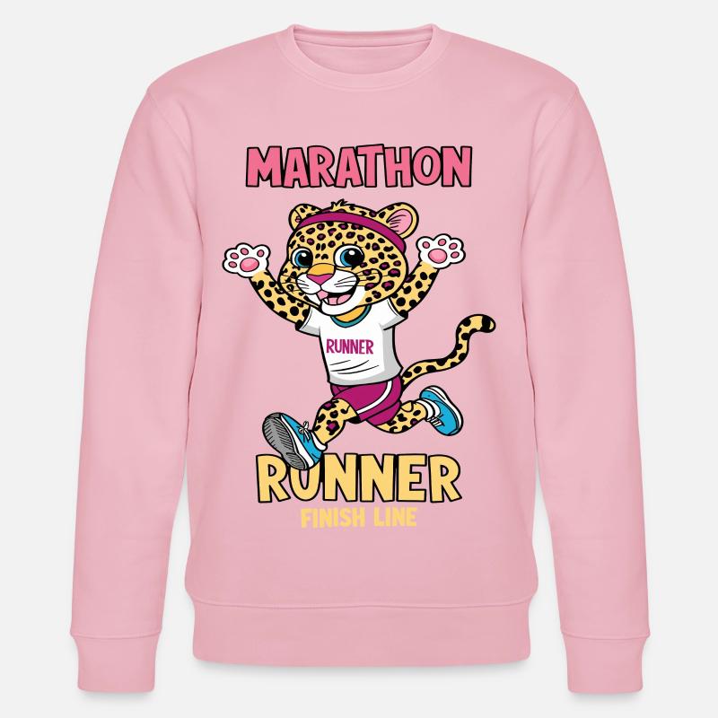 Marathonien léopard - Sweat bio CHANGER Stanley/Stella Unisexe - rose pâle