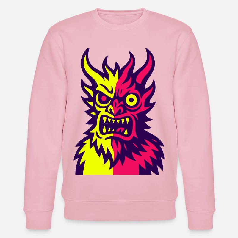 Pop Art Teufels Monster - Stanley/Stella Unisex Bio-Sweatshirt CHANGER  - Hellrosa