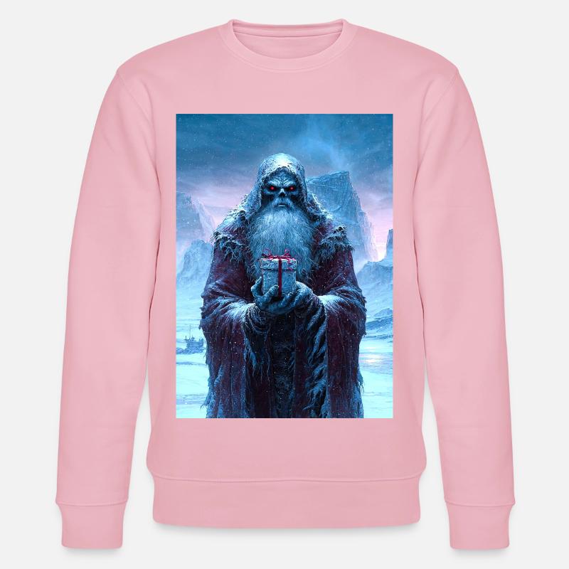 Scary Saint with Gift - Stanley/Stella CHANGER Unisex Organic Sweatshirt - cotton pink