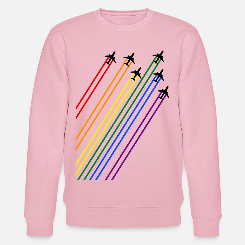 Platanes noirs avec des traînées arc-en-ciel - Sweat bio CHANGER Stanley/Stella Unisexe - rose pâle