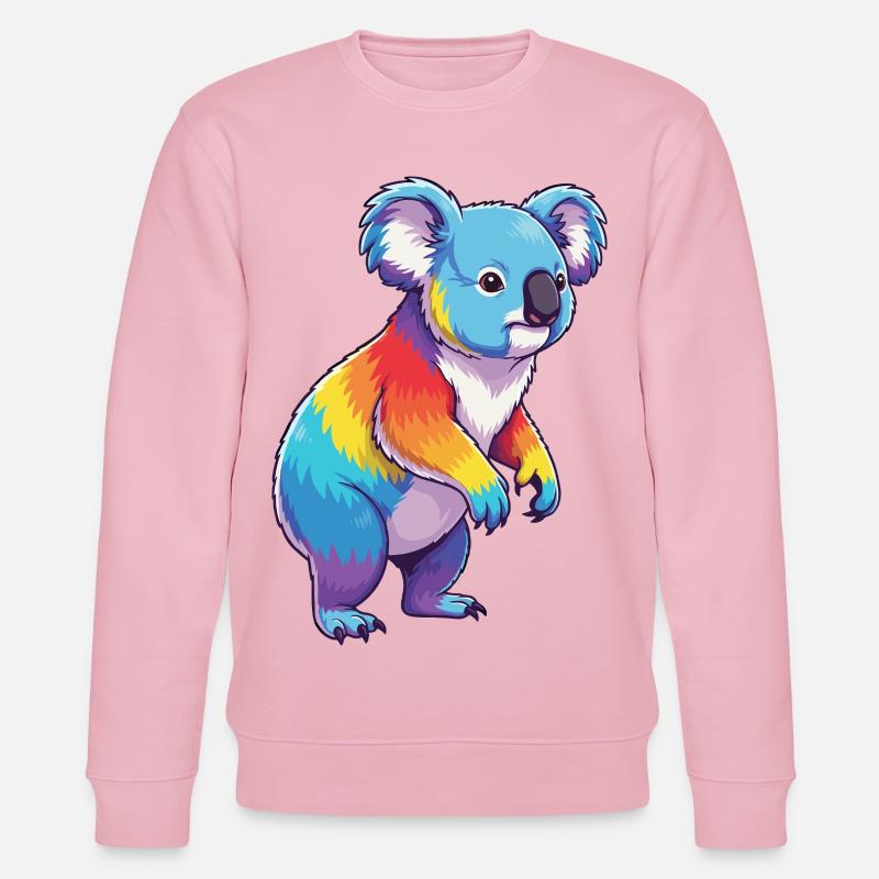Buntes Koala-Regenbogen-Pop-Art-Aquarell - Stanley/Stella Unisex Bio-Sweatshirt CHANGER  - Hellrosa
