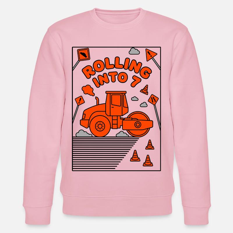 Rolling Into 7 Steamroller - Stanley/Stella CHANGER Unisex Organic Sweatshirt - cotton pink