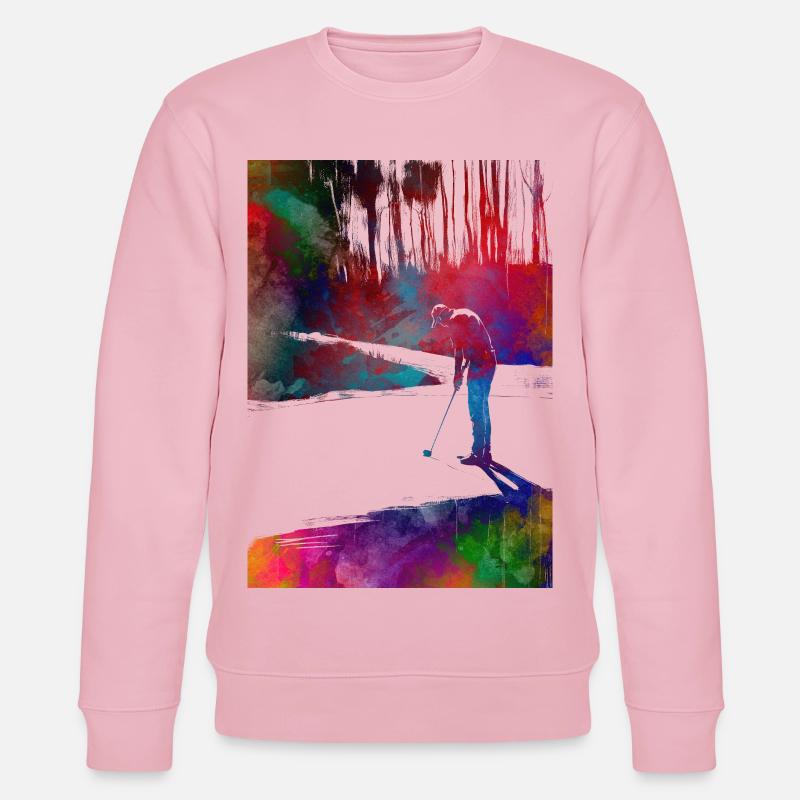 Golf player #golf - Stanley/Stella CHANGER Unisex Organic Sweatshirt - cotton pink