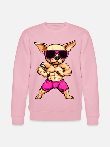 Fitness Chihuahua - Stanley/Stella CHANGER Unisex Organic Sweatshirt - cotton pink