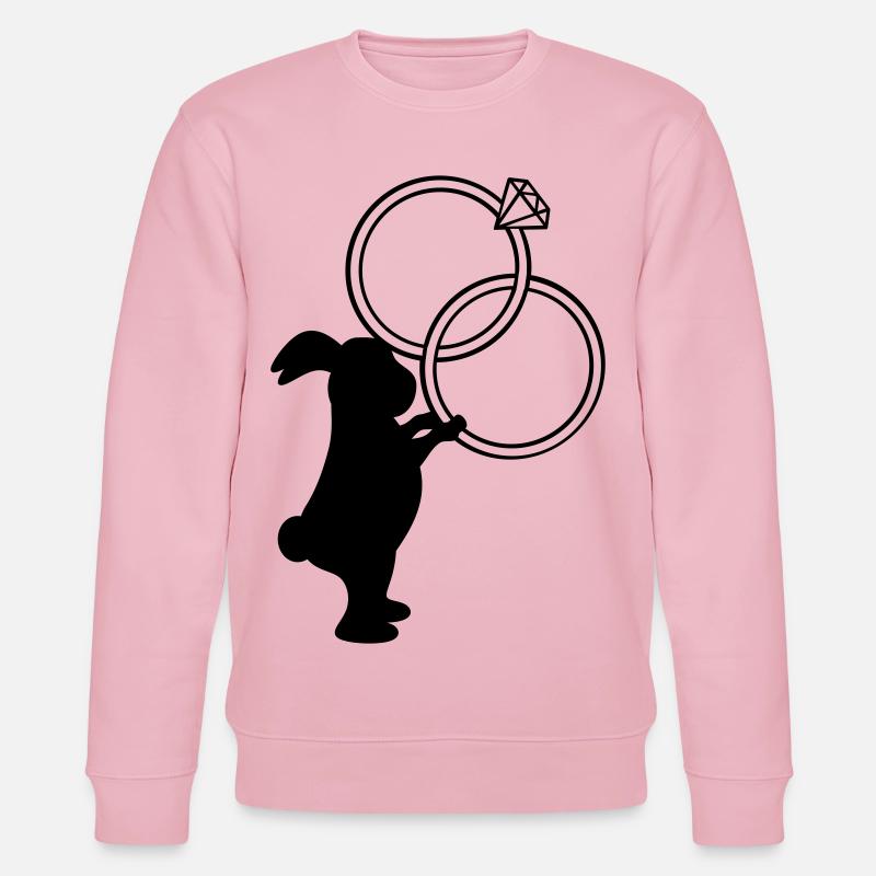 Wedding Rings Wedding Bunny - Stanley/Stella CHANGER Unisex Organic Sweatshirt - cotton pink
