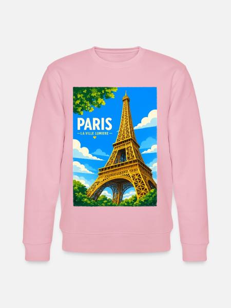 Paris Ville Lumière - Sweat bio CHANGER Stanley/Stella Unisexe - rose pâle