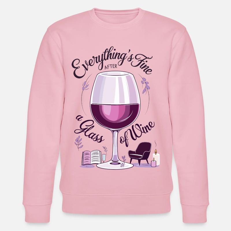 Wein Enthusiasten - Stanley/Stella Unisex Bio-Sweatshirt CHANGER  - Hellrosa