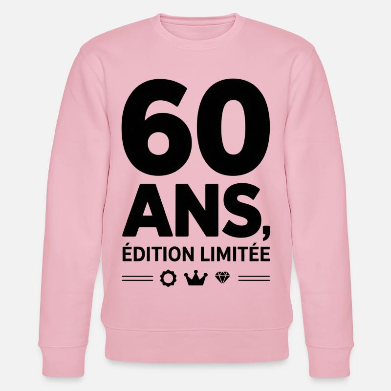 60 Jahre limitierte Auflage - Stanley/Stella Unisex Bio-Sweatshirt CHANGER  - Hellrosa