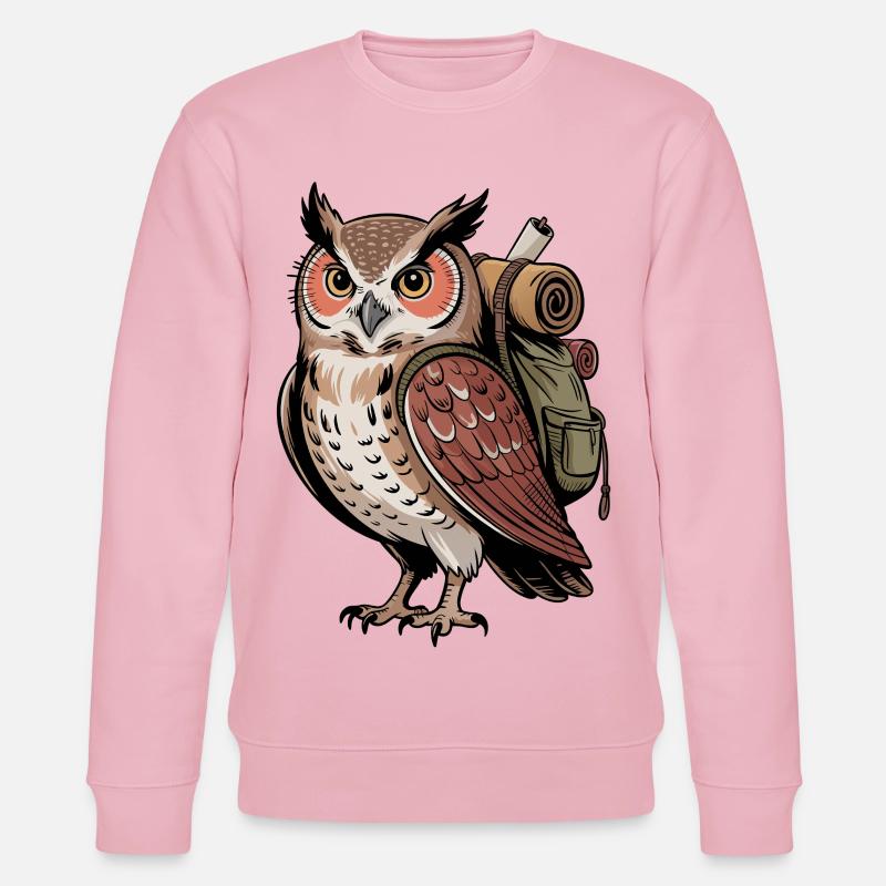 Wandernde Eule - Stanley/Stella Unisex Bio-Sweatshirt CHANGER  - Hellrosa