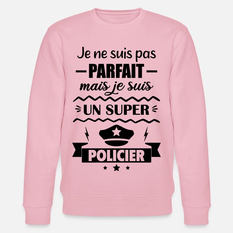 Nicht perfekt, aber super Polizei - Stanley/Stella Unisex Bio-Sweatshirt CHANGER  - Hellrosa