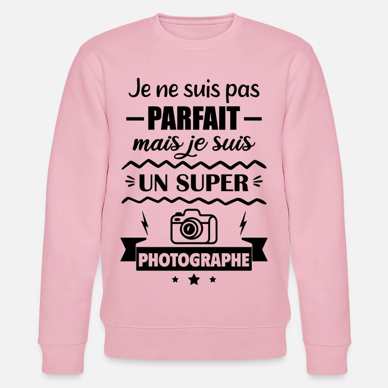 Nicht perfekt, aber toller Fotograf - Stanley/Stella Unisex Bio-Sweatshirt CHANGER  - Hellrosa
